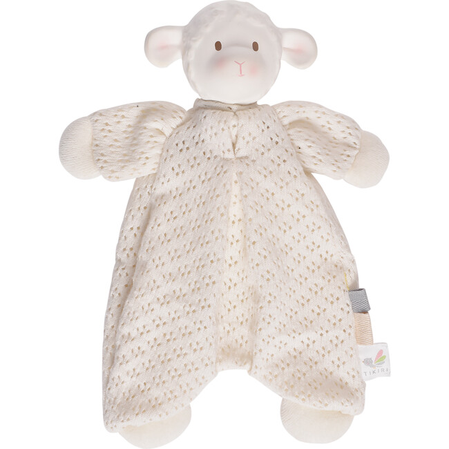Bahbah the Lamb Lovey with Natural Rubber Teether Head - Teethers - 1