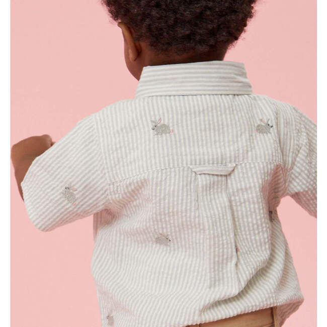 Boys Jack Shirt, Bunny Embroidery - Shirts - 5