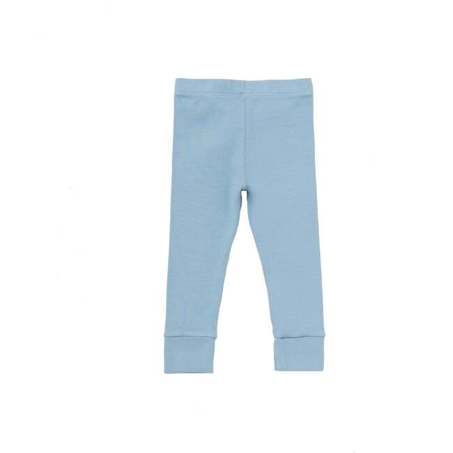 Essential Rib Leggings With Cuff, Blue Skies - Leggings - 2
