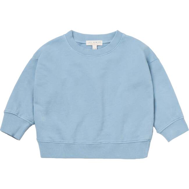Everyday Ribbed Cuff Drop Shoulder Sweatshirt, Blue Skies