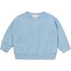 Everyday Ribbed Cuff Drop Shoulder Sweatshirt, Blue Skies - Sweatshirts - 1 - thumbnail