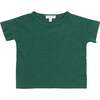 Easy Crew Neck Short Sleeve Boxy Tee, Forest - Tees - 4