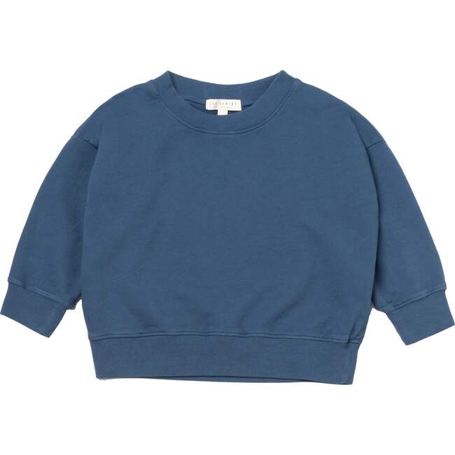 Everyday Ribbed Cuff Drop Shoulder Sweatshirt, Coast - Sweatshirts - 1