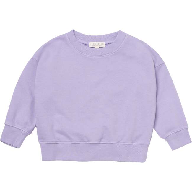 Everyday Ribbed Cuff Drop Shoulder Sweatshirt, Lilac - Sweatshirts - 1