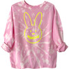 Personalizable Bunny Tie-Dye T-Shirt, Pink - Tees - 1 - thumbnail