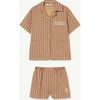 Magpie Stripes Pyjamas, Camel - Pajamas - 1 - thumbnail