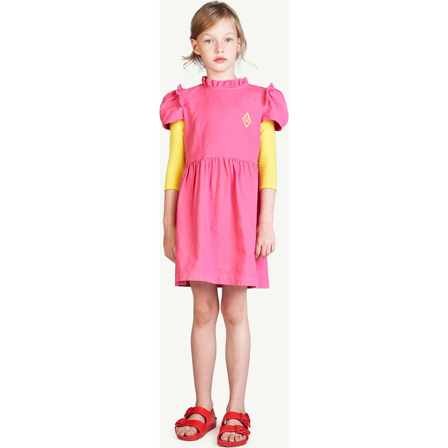Logo Tortoise Dress, Pink - Dresses - 3