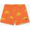 Umbrellas Poodle Pants, Orange - Pants - 1 - thumbnail