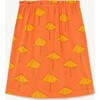 Umbrellas Kitten Skirt, Orange - Skirts - 2