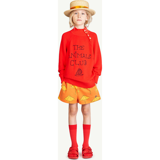 Umbrellas Poodle Pants, Orange - Pants - 3