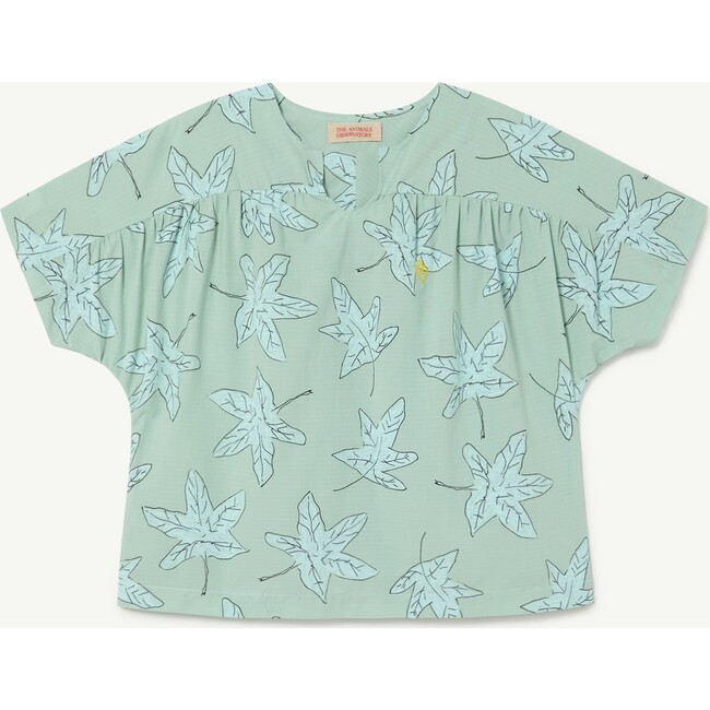 Leaves Lamb Shirt, Blue - Shirts - 1