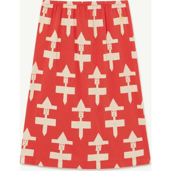 Geometrical Form Ladybug Skirt, Red