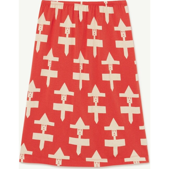 Geometrical Form Ladybug Skirt, Red - Skirts - 2