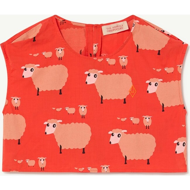 Sheeps Baboon Shirt, Red - Shirts - 1