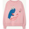 Puppets Bear Oversize Sweatshirt, Pink - Sweatshirts - 1 - thumbnail