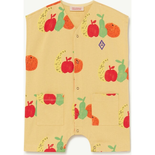 Fruits Ape Baby Jumpsuit, Yellow