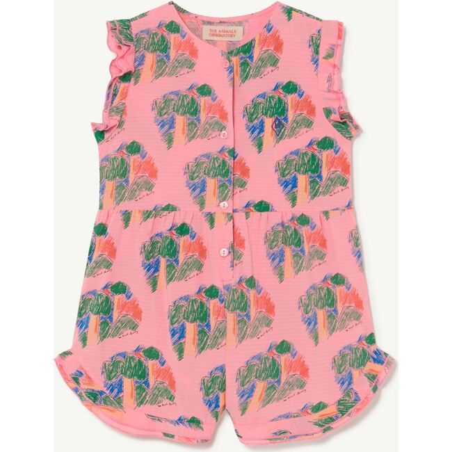 Forest Woods Squirrel Jumpsuit, Pink