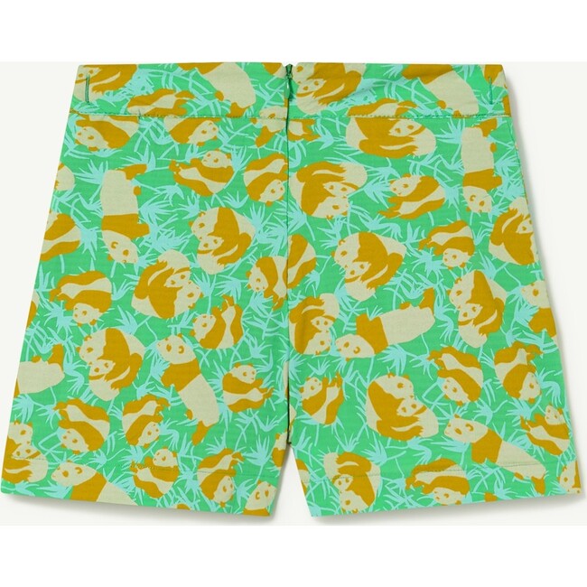 Flowers Panda Monkey Pants, Green - Pants - 2