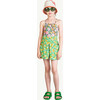 Flowers Panda Monkey Pants, Green - Pants - 3