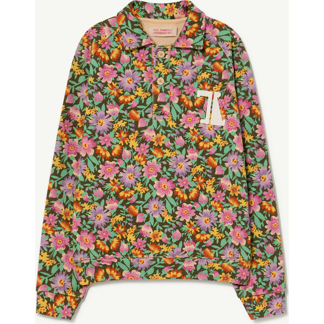 Flowers Beige Seahorse Sweatshirt, Beige - Sweatshirts - 1