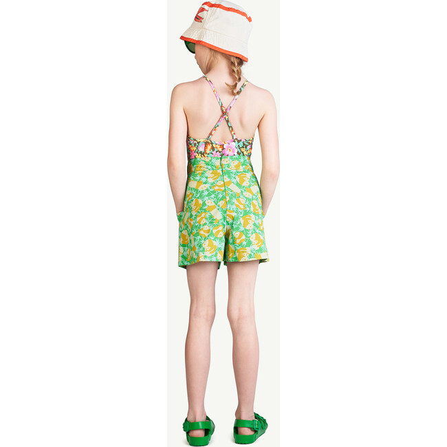 Flowers Panda Monkey Pants, Green - Pants - 4