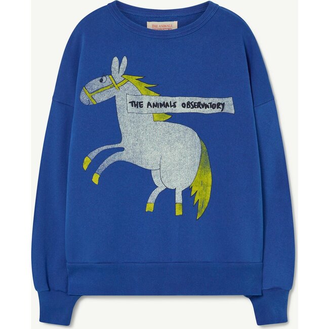 Horse Bear Oversize Sweatshirt, Deep Blue