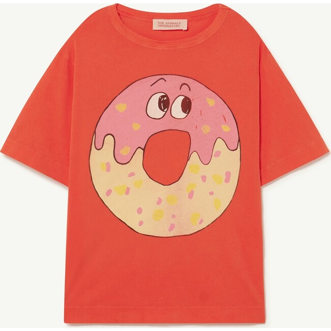 Donut Rooster Oversize T-Shirt, Red