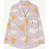 Clouds And Birds Wolf Shirt, Lavander - Shirts - 1 - thumbnail