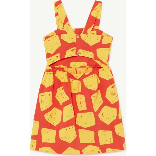 Cubes Forms Badger Dress, Red - Dresses - 2