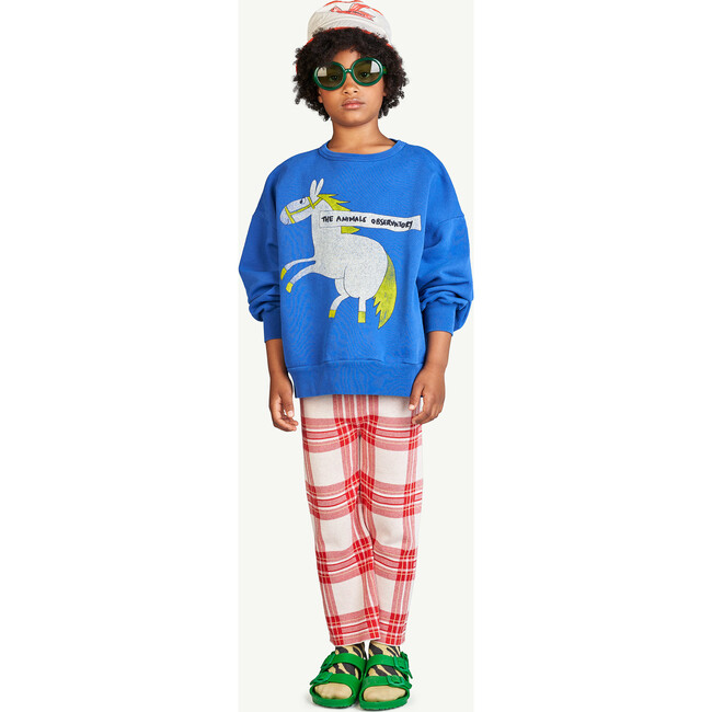 Horse Bear Oversize Sweatshirt, Deep Blue - Sweatshirts - 3