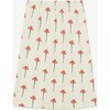 Carnations Flowers Ladybug Skirt, White - Skirts - 1 - thumbnail