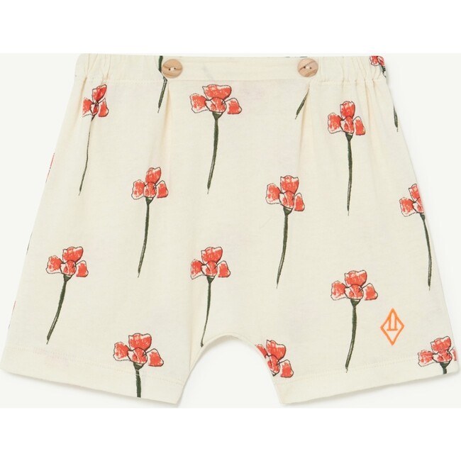 Carnations Mole Baby Shorts, White