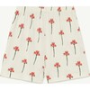 Carnations Flowers Mole Pants, White - Pants - 2