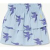 Birds Kiwi Skirt, Blue - Skirts - 1 - thumbnail