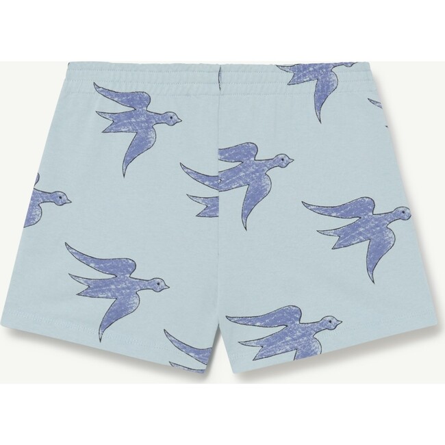 Birds Poodle Pants, Blue - Pants - 2