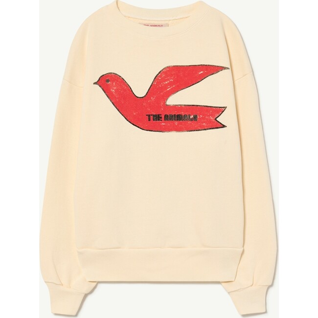 Bird Bear Sweatshirt, White - Sweatshirts - 1