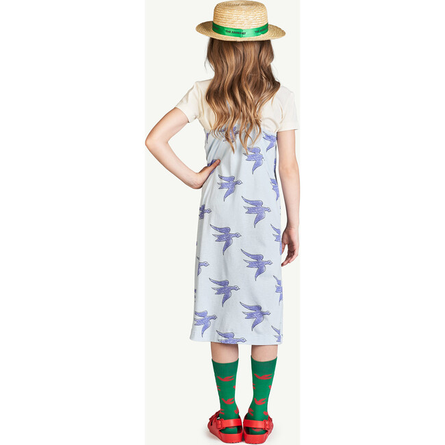 Birds Gazel Dress, Blue - Dresses - 4
