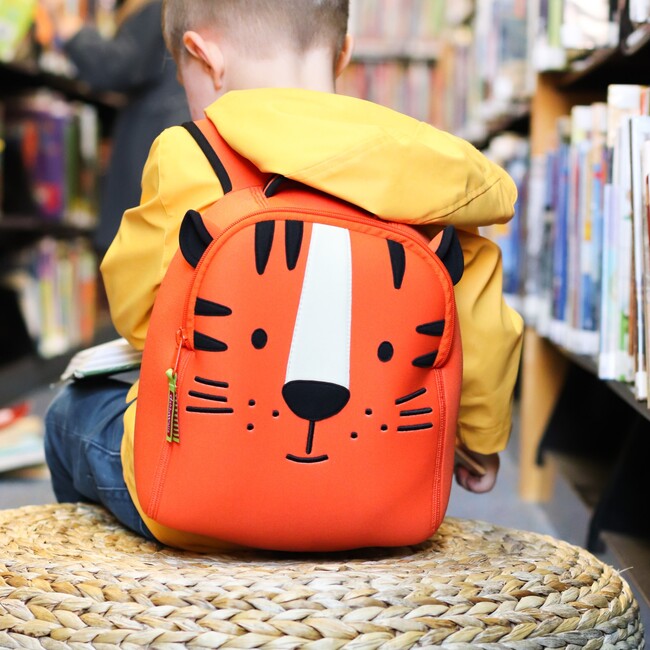 Tiger Toddler Harness Backpack, Orange and Black - Backpacks - 2