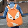 Fox Backpack, Orange and Cream - Backpacks - 2 - thumbnail