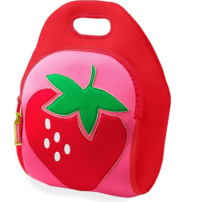 Strawberry Lunch Bag, Red and Pink