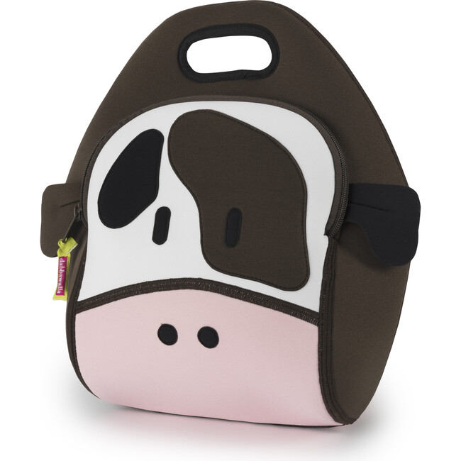 Cow Lunch Bag, Brown and Pink