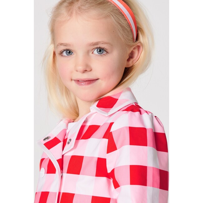 Gingham Jacket, White And Multicolors - Jackets - 1