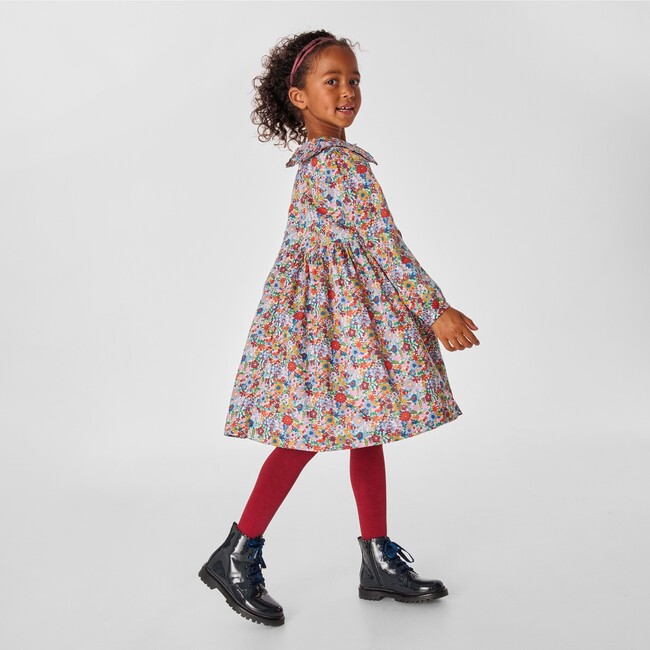 June's Blossom Liberty Dress, White And Multicolors - Dresses - 1