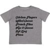 Kids Menu Crew Neck Tee, Heather Grey - T-Shirts - 1 - thumbnail