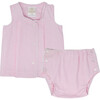 Jill Seersucker Diaper Set, Pink and White - Mixed Apparel Set - 1 - thumbnail