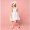 Ballet Tutu Tulle Flower Girl Dress, White & Pink - Dresses - 2