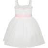 Ballet Tutu Tulle Flower Girl Dress, White & Pink - Dresses - 5