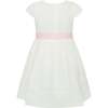 Grace Embroidered Cotton Flower Girls Dress, White & Pink - Dresses - 4 - thumbnail
