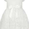 Fleur Luxury Tulle Flower Girls Dress, White - Dresses - 6