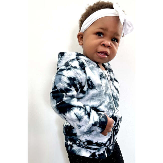 Tie Dye Zip Sweatshirt,  Black/Blue - Sweatshirts - 3